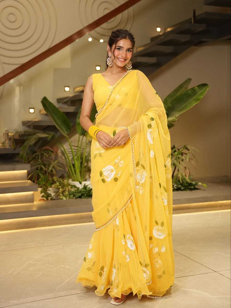 Premium Georgette Lehenga Saree